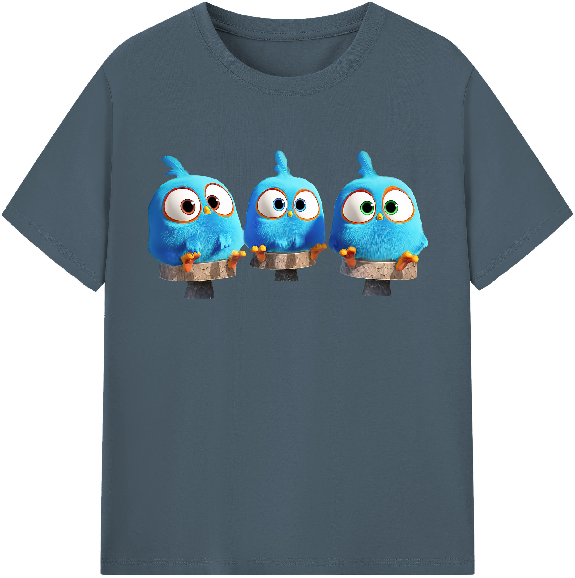 （画像用） Angry Birds アングリーバード 綿100％半袖Tシャツ（フロントプリント）